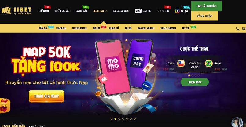 Những ưu điểm làm nên thương hiệu của 11bet