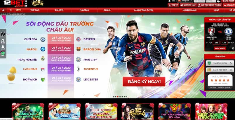 Đến 12bet cá cược hay giao dịch đều chất lượng cao.